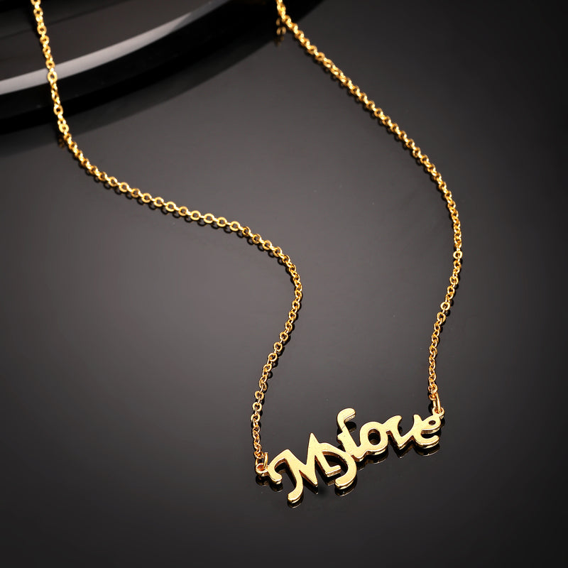 Gold Plated with Stylish Design Stainless Steel Pendent Set