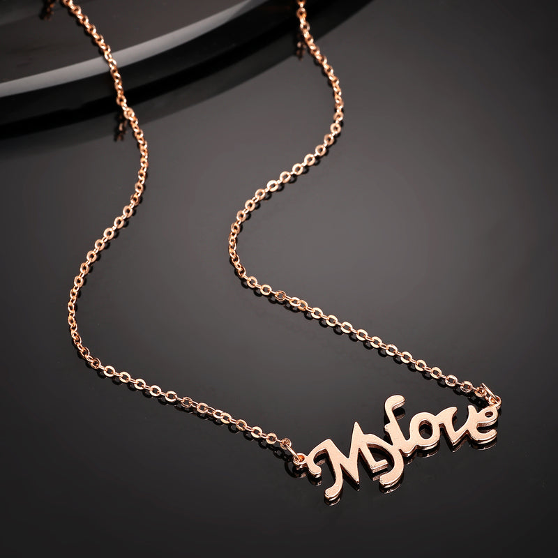 Rose Gold Plated with Stylish Design Stainless Steel Pendent Set