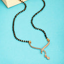 Rose Gold Plated with White American Diamonds Studded Mangal Sutra