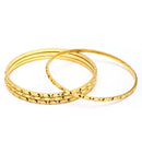Gold Plated Set Of 4 Traditional Classic Bangle Set