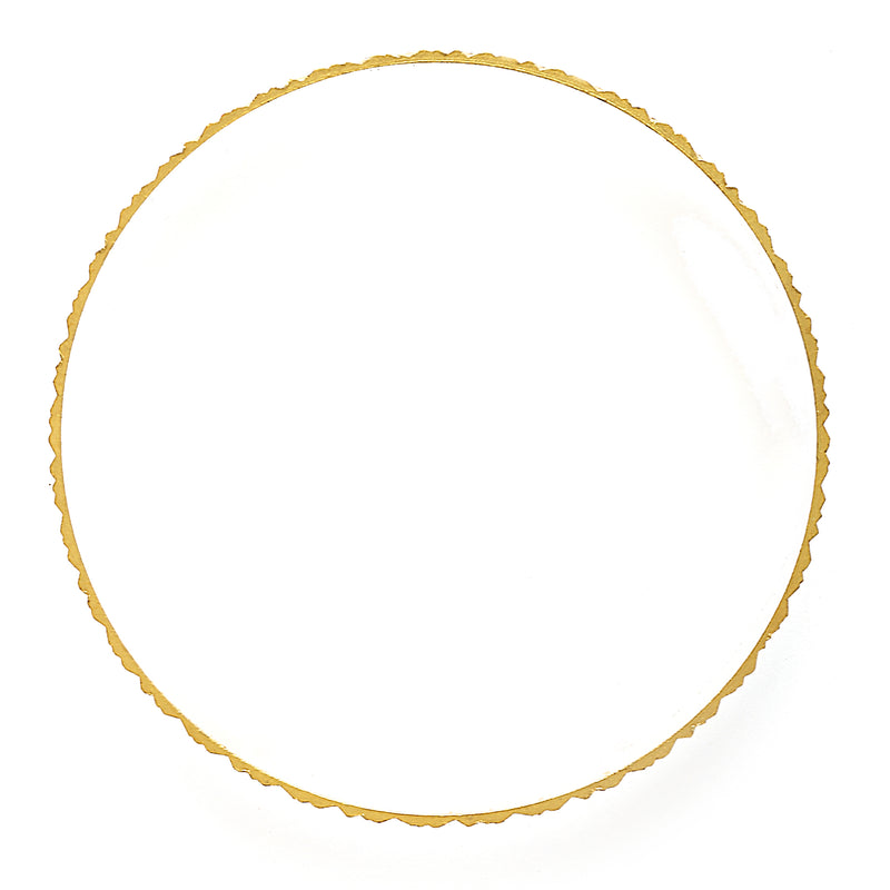 Gold Plated Set Of 2 Traditional Classic Textured Bangle Set