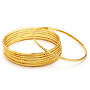 Gold Plated Set Of 8 Traditional Classic Bangle Set