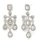 Rhodium Plated Crystal White American Diamond Stones Studded Jewellery Set