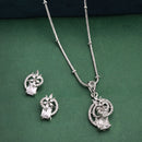 Geometric Spiral Rectangle Pendant Set for Women & Girls