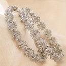 Rhodium Plated Silver Toned White AD Studded Set Of 2 Stylish Floral Design Bangles