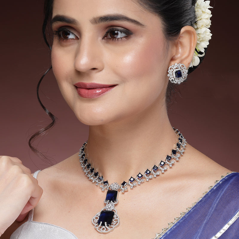 Nita Ambani-Inspired Jewelry Set – Radiant BLUE