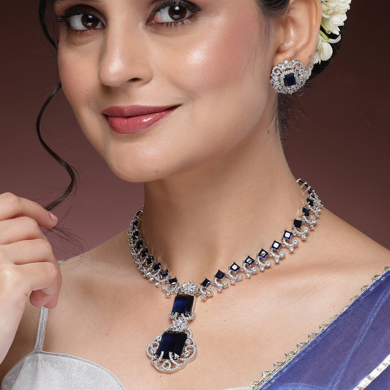 Nita Ambani-Inspired Jewelry Set – Radiant BLUE