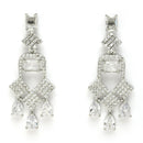 Rhodium Plated Crystal White American Diamond Studded Jewellery Set