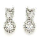 Rhodium Plated Vine Design with White American Diamond Stone Studded Jewellery set