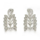 Rhodium Plated Silver Toned White American Diamond Studded Jewellery Set