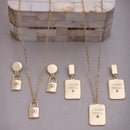 Gold Toned Alloy Lock & Yours Truly Pendant Necklace Set Combo for Women & Girls