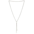 Oxidized  Pearl & Plain Chain Necklace Set