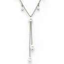 Oxidized  Small Leaf Design Pearl Necklace Set