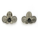 Oxidized Plated with Silver Filigree Design Black Stone Studded JewellerySet