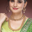 Gold Plated Traditional Maharani Haar Necklace with Earrings