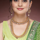 Gold Plated with Traditional Maharani Haar Necklace with Earrings