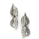 Rhodium-Plated with Oxidised Silver-Tone Studded Jewellery Set