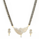 Emblished ClassicGold Plated Black Bead  Mangalsutra