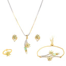 American Diamond Necklace Jewellery Set with Earrings, Bracelet and Ring
