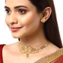 Gold-plated Butterfly Intricated Detail Choker Jewellary Set