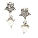 Rhodium-Plated with Silver-Tone Silver CZ Studded Handcrafted Jewellery Set