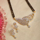 Emblished ClassicGold Plated Black Bead  Mangalsutra