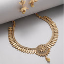 Gold-Plated Intricate Design Temple Necklace
