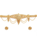 Gold-Plated Floral Intricate Textured Jewellery Set Combo