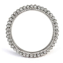 Rhodium-Plated with Silver-Tone Set of 28 Textured Oxidized Bangles