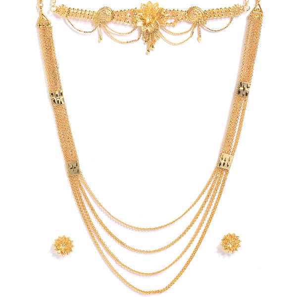 Gold- Plated Layered Jewellery Set Combo