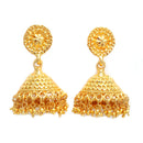 Traditional Gold Plated Temple Design Collar Necklace and Earrings Jewellery Set