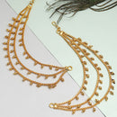 Gold-Toned Floral Shaped Gold-Plated Ear Cuff Earrings