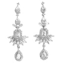 Rhodium-Plated with Silver-Tone & White American Diamond Studded Jewellery Set