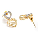 Jewellery Set Gold Plated Heart Shaped American Diamond Necklace Set
