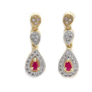 Gold-Plated White & Pink American Diamond Studded Jewellery Set
