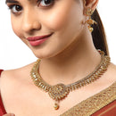 Gold-Plated Intricate Design Temple Necklace