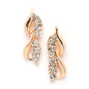 Rose Gold-Plated Butterfly White Cubic Zirconia Studded Jewellery Set Combo