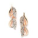 Rose Gold-Plated & White CZ-Studded Jewellery Set
