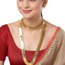 Gold-Plated Lakshmi Temple Coin Jewellery Set Combo