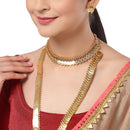 Gold-Plated Lakshmi Temple Coin Jewellery Set Combo
