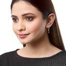 Set of 3 Pink Green and Navy Blue Teardrop Shaped Gold-Plated Drop Earrings