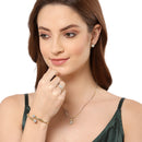 Gold-Plated American Diamond Studded Jewellery Set Combo