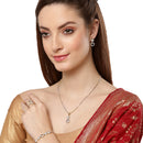 White & Gold-Toned Alloy Gold-Plated Studded Jewellery Set Combo