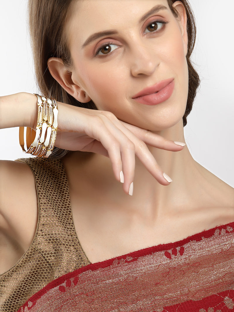 Traditional Dual Toned Set Of 2 Stylish Bangle Set