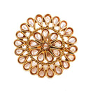 Gold-Plated & Metallic American Diamond Studded Finger Ring