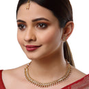 Gold-Plated & Stone Studded Handcrafted Jewellery Set