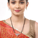 Emblished ClassicGold Plated Black Bead  Mangalsutra