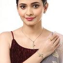 American Diamond Necklace Jewellery Set with Earrings, Bracelet and Ring