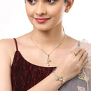 American Diamond Necklace Jewellery Set with Earrings, Bracelet and Ring