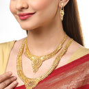 Gold-Plated Textured Jewellery Set Combo
